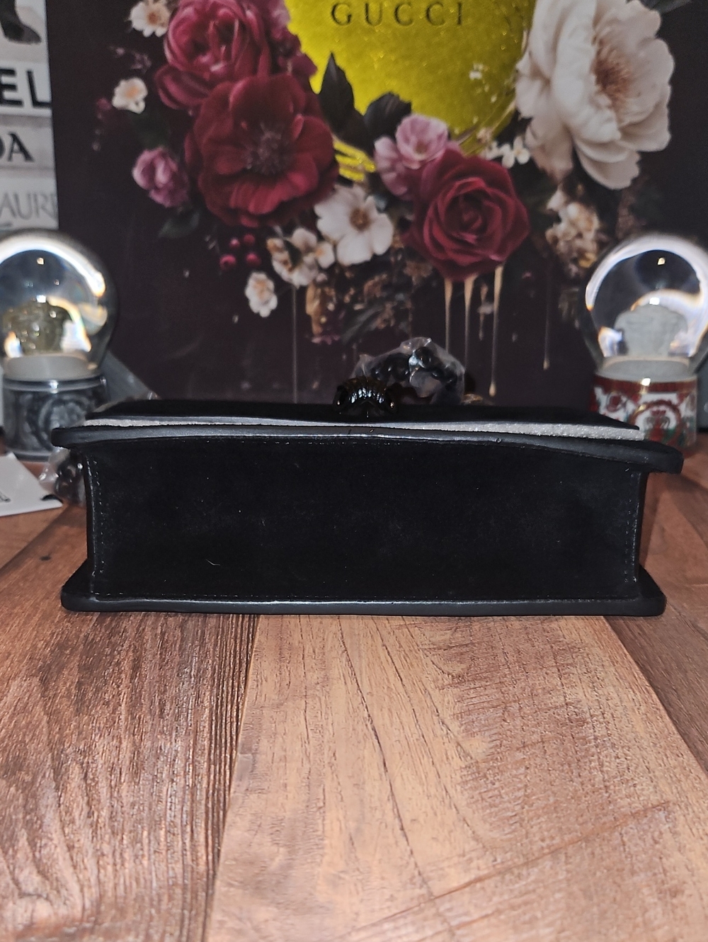 Kurt Geiger NWT Shoreditch Black Suede Crossbody Bag and Mirror - Picture 13 of 15